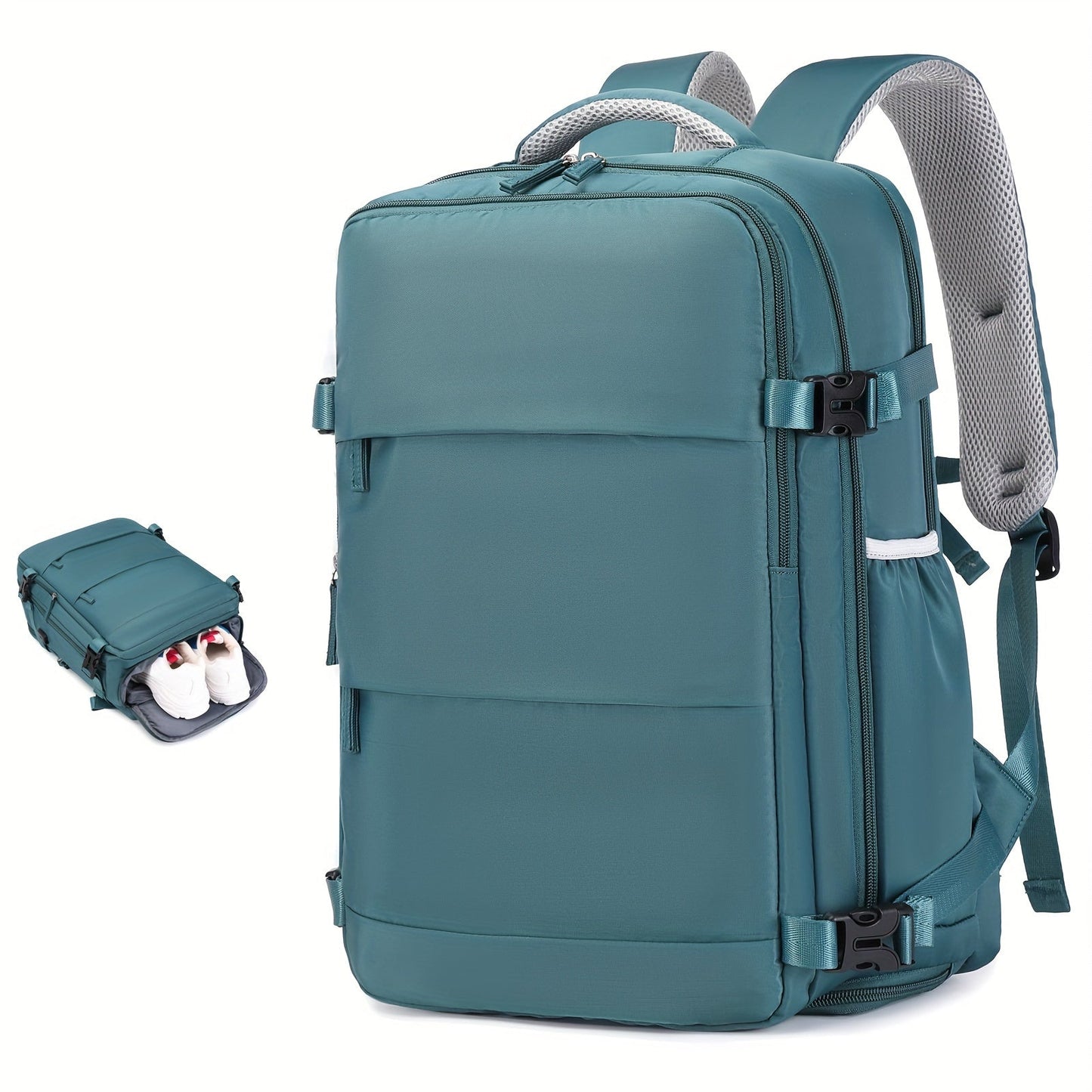 Large Capacity Travel Backpack with Shoe Compartment