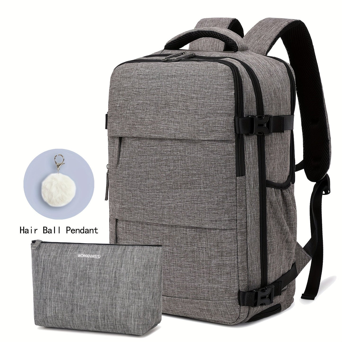 Large Capacity Travel Backpack with Shoe Compartment